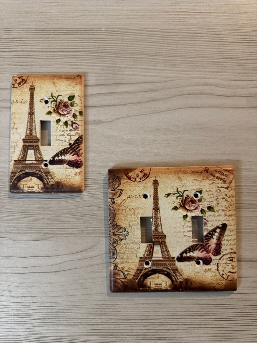 Eiffel Tower Decorative Light Switch Covers - Vintage Paris Floral